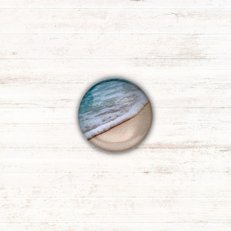 Set of 6 Beach Magnets, Glass Sand & Sea Gifts, Ocean Fridge Magnets ...