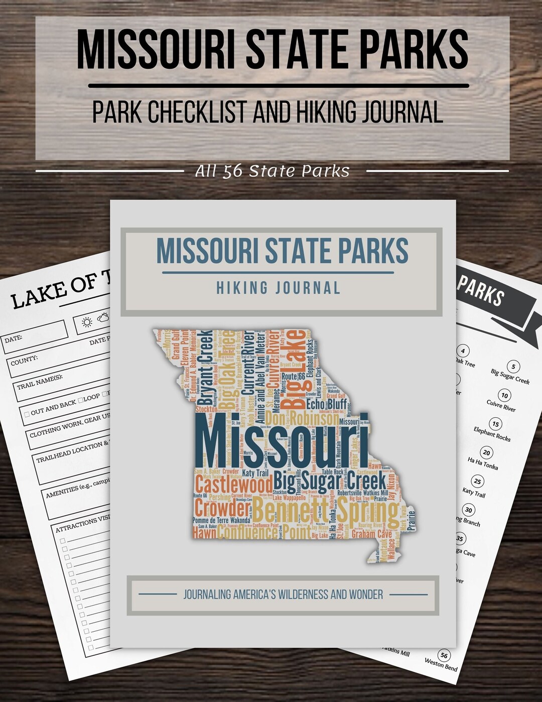 Missouri State Park Hiking Journal - Trail Tracker Checklist - Hiker ...