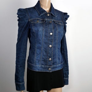 Miss Sixty Denim Jacket With Pleated Shoulder Pads M Etsy