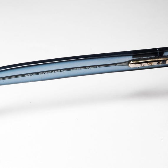 Gucci 90's Tom Ford Rectangular Blue Sunglasses 2… - image 7