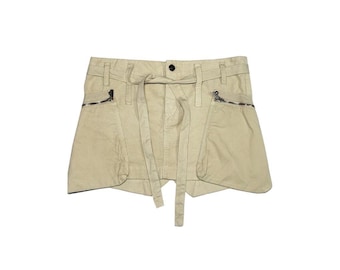 Diesel corduroy cargo mini skirt with wide pockets and integrated belt