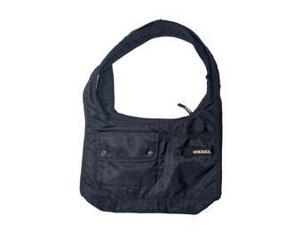 Bolso diesel de nailon negro