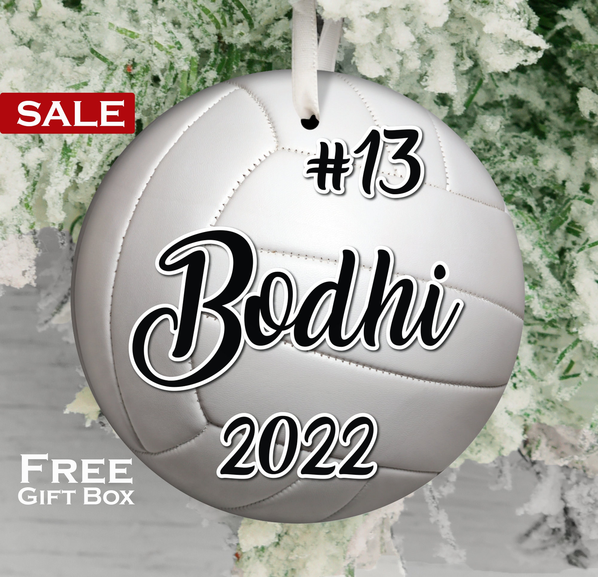 Discover Volleyball Ornament with name - Personalized Volleyball ornament