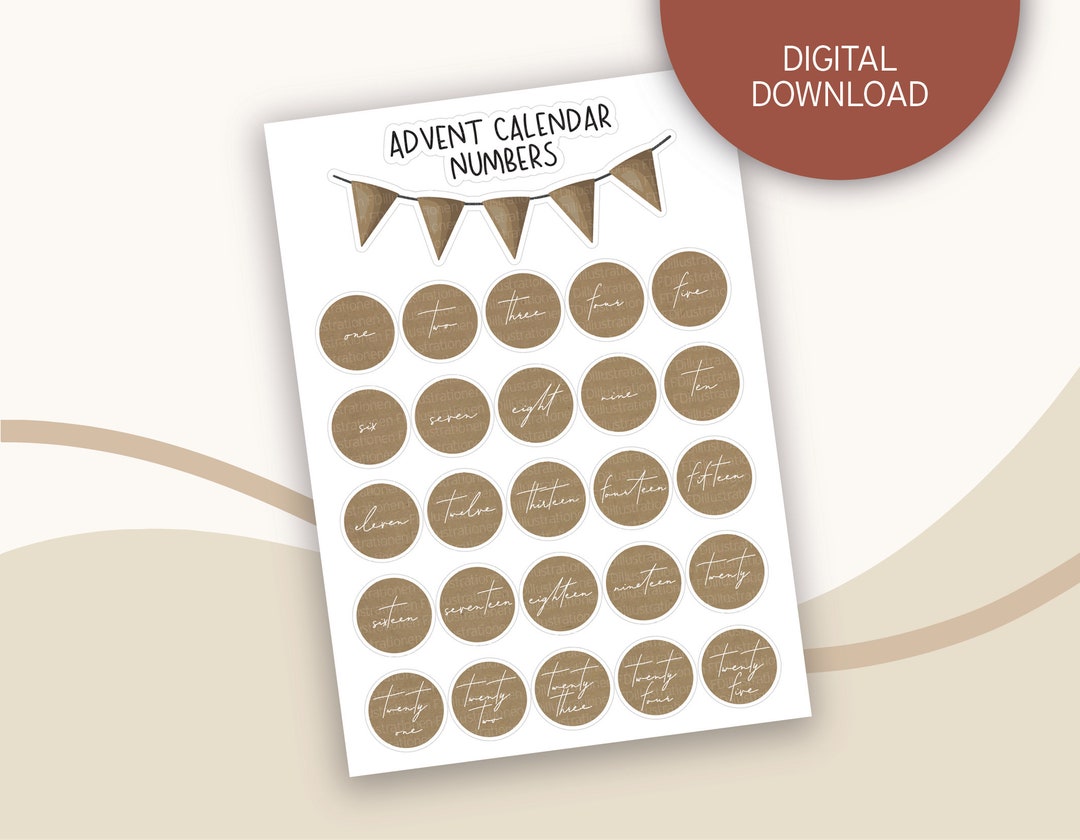 Stickers Advent Calendar No. 2 Printable Sticker Sheet Instagram Story ...