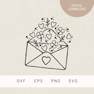 Archivo de trazador | carta | Tréboles | corazones | SVG | DXF | PNG | Eps | cumpleaños | Felicitaciones | boda | Navidad | amigos familia