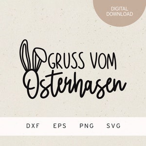 Plotterdatei | Gruß vom Osterhasen | SVG | DXF | PNG | Eps | Frühling | Frühlingserwachen | Ostern Hase | Ostersuche | Geschenk | Osterzeit
