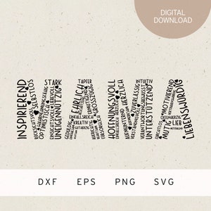 Plotterdatei | Mama | SVG | DXF | PNG | Eps | Muttertag | Muttertagsgeschenk | Herz | Liebe | Familie | Baby Body | Mami du bist die Beste
