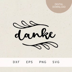 Plotterdatei | Danke | SVG | DXF | PNG | Eps | Dankeschön | Dankeskarte | die Geschenk | Handgemacht | Danke sagen | Familie | Freunde