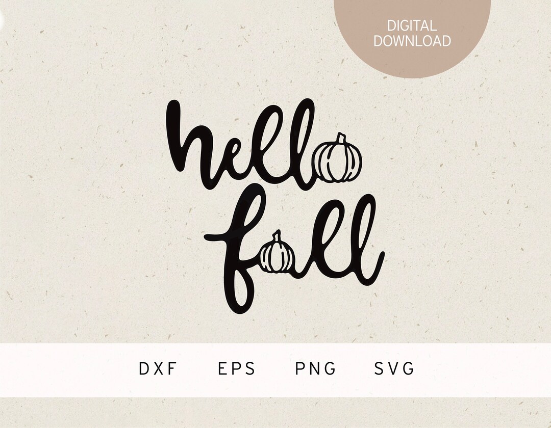 Plotter File | Hello Fall | SVG | DXF | PNG | Eps | Autumn Leaves ...