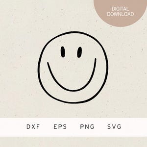 Plotterdatei | Smiley Outline | SVG | DXF | PNG | Eps | Freundschaft | Familie | Geburtstag | Baby Geburt | Hochzeit | Liebe | good vibes