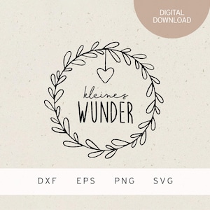 Archivo de trazador | pequeño milagro | corona SVG | Archivo DXF | PNG | EPS | Nacimiento | Bebé | Anuncio de embarazo | Amor | Regalo de nacimiento | niño
