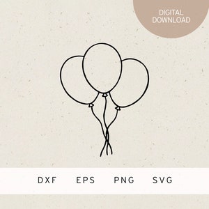 Plotterbestand | Ballonnen | SVG | DXF | PNG | Eps | verjaardag | Partij | Decoratie | Kinderverjaardag | Babyshower | bruiloft | Vier de liefde