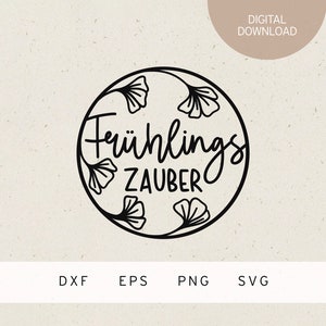 Plotterdatei | Frühlingszauber | SVG | DXF | PNG | Ai | Eps | Hallo Frühling | Osterhase | Ostern | Osterei | Blumen | Frühlingserwachen