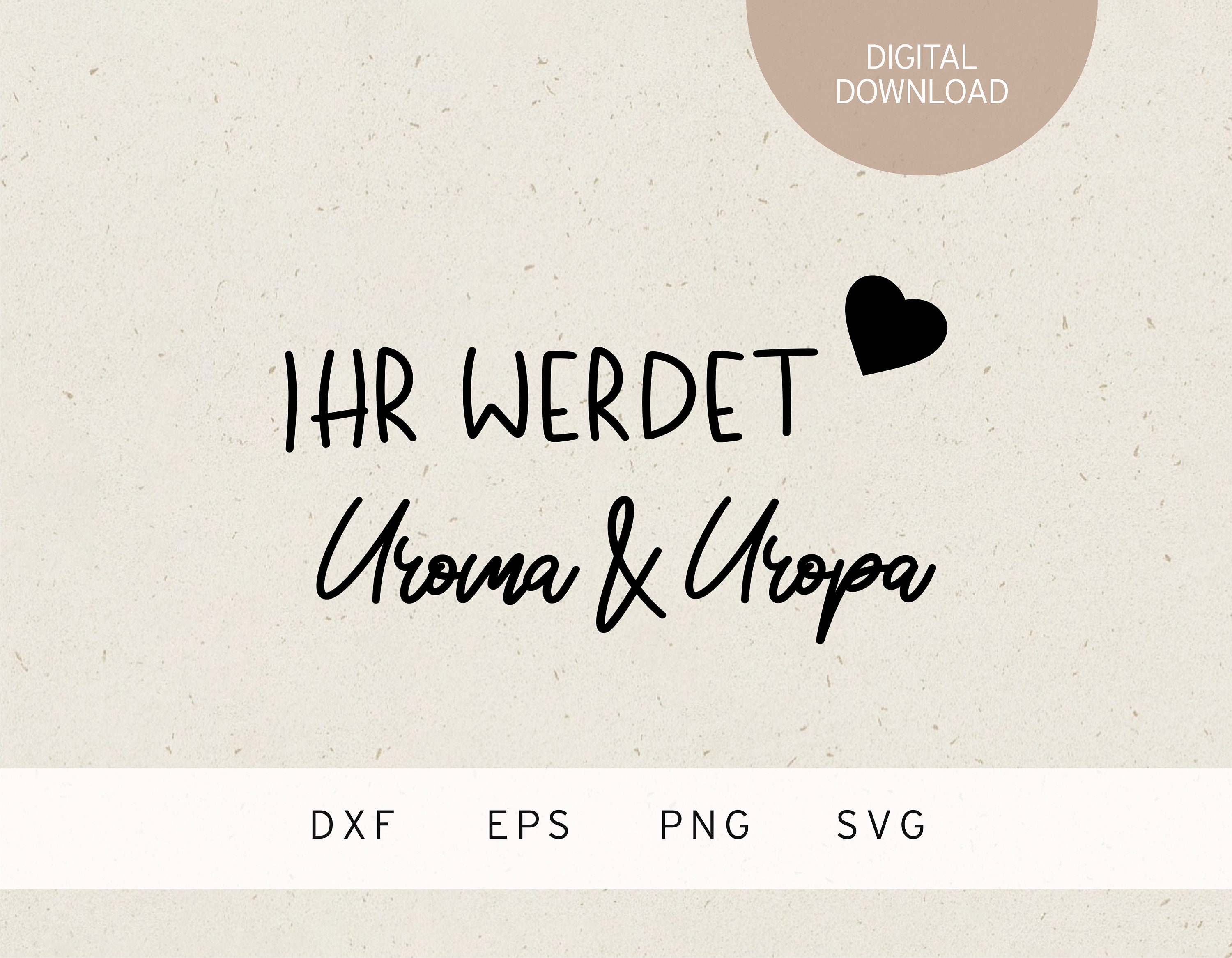 Plotterdatei ihr werdet Uroma und Uropa SVG DXF PNG Etsy.de