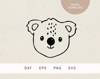 Arquivo plotador | Coala | SVG | DXF | PNG | Eps | Animais | Urso coala | animal selvagem | Amor | Amor pelos animais | Bebê, amor, criança | Austrália | Urso Urso