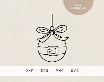 Plotter file | Santa Claus Christmas tree ball | SVG | DXF | PNG | Eps | fir tree | Winter Advent Christmas season | elf | christmas cookies