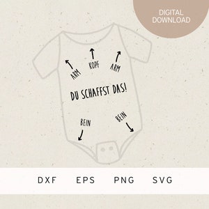Fichier traceur | Aide à l'habillage du corps de bébé | SVG | DXF | PNG | EPS | naissance | Papa, tu peux le faire | Famille Amour Grossesse | Vêtements de bébé