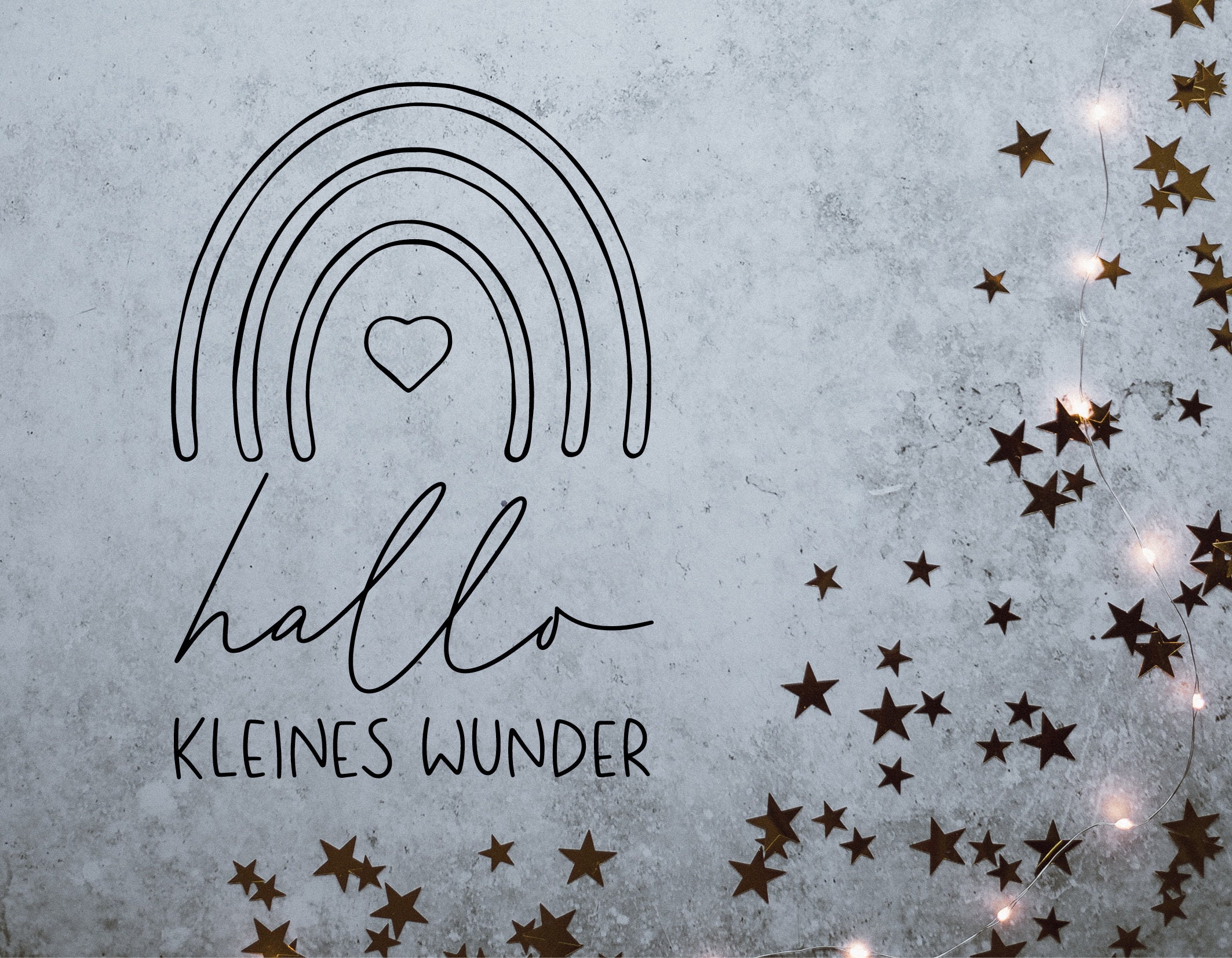 Plotterdatei Hallo kleines Wunder Regenbogen SVG DXF Etsy.de