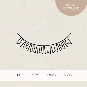 Plotterdatei | Wimpelkette | Frühling | SVG | DXF | PNG | Eps | Frühlingserwachen | Ostern | Hase | Osterei | Osterzeit | Frühlingsblumen