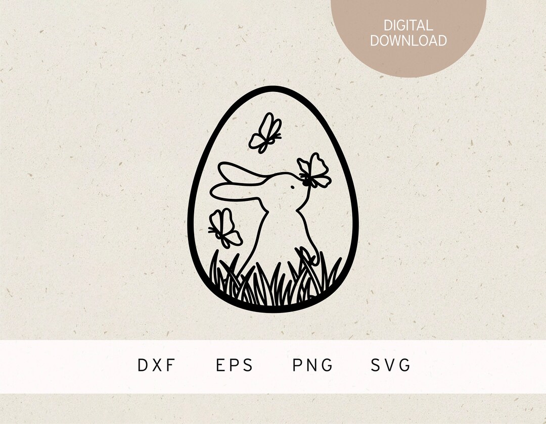 Plotter File | Easter Egg | SVG | DXF | PNG | Eps | Hello Spring ...