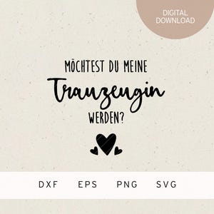Archivo de trazador | ¿Te gustaría ser mi dama de honor? | SVG | Archivo DXF | PNG | EPS | pareja casada | Regalo de boda | recién casados refranes Boda
