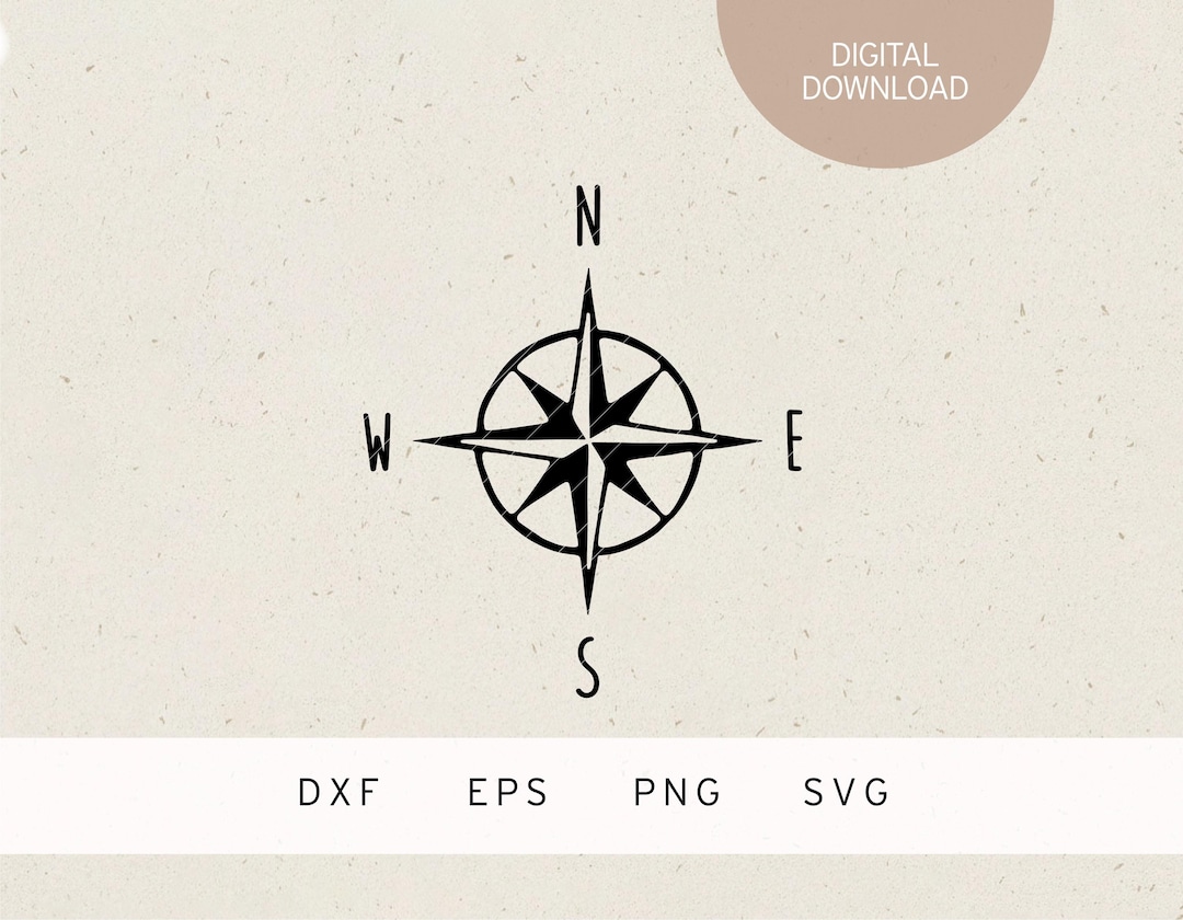 Plotter File Compass SVG DXF PNG Eps Travel Summer Vacation Recreation ...