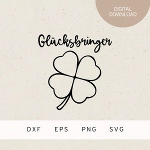 Plotterdatei | Glücksbringer | Kleeblatt | SVG | DXF | PNG | Eps | Familie | Freunde | Liebe | Hochzeit | Geburtstag | Muttertag | Vatertag