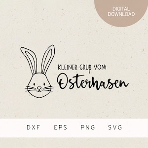 Plotterdatei | kleiner Gruß vom Osterhasen | SVG | DXF | PNG | Eps | Frühling Frühlingserwachen Ostern Hase Ostersuche Geschenk Osterzeit