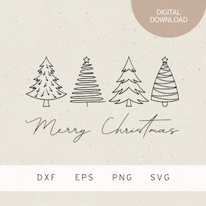 Plotterdatei | Tannenbäume | Merry Christmas | SVG | DXF | PNG | Eps | xmas | Winter | frohe Weihnachten | Advent | Weihnachtsbäume | Freund