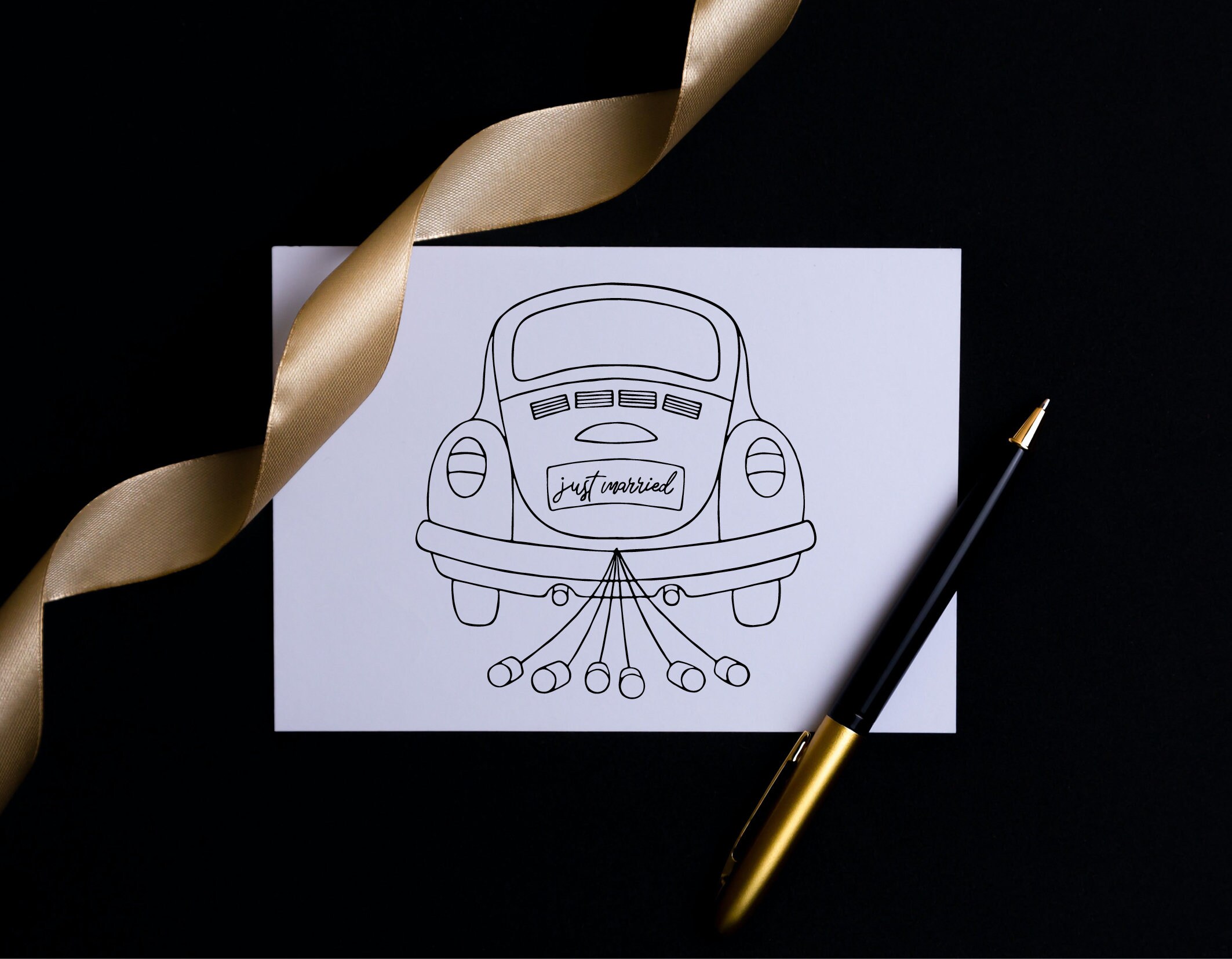 Plotterdatei Hochzeitsauto just married SVG DXF PNG Etsy.de