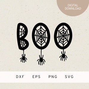 plotter file | Boo | spider webs | SVG | DXF | PNG | Eps | Halloween | ghost ghost | Thanksgiving | autumn pumpkin | autumn leaves | spiders