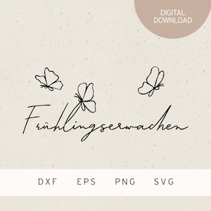 Plotterdatei | Frühlingserwachen | Schmetterlinge | SVG | DXF | PNG | Eps | Hallo Frühling | Osterhase | Ostern | Osterei | Blumen