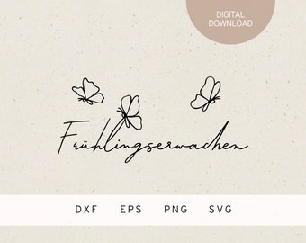 Archivo de trazador | Despertar de primavera | Mariposas | SVG | DXF | PNG | Eps | Hola primavera | Conejito de Pascua | Pascua | huevo de pascua | flores