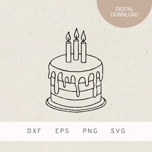 plotter file | birthday cake | SVG | DXF | PNG | Eps | clipart | happy birthday | birthday cake | party | candle | decoration | balloons