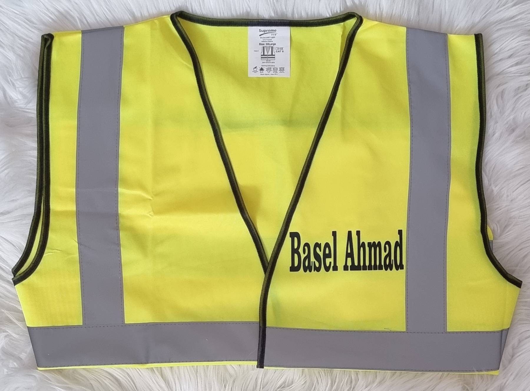 Personalised Hi Vis Vest Custom Printed Hi Viz Vest High Vis Safety Vest | UK - View #3