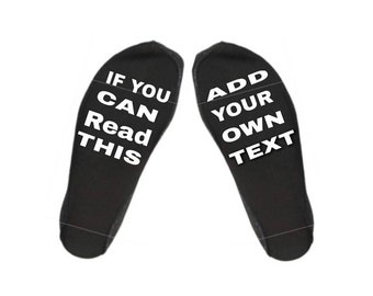 Personalised Bottom of My Feet Sole Socks Thank You Gift Custom Text Socks Unisex Personalised Gift Birthday Wedding Father's Day Christmas