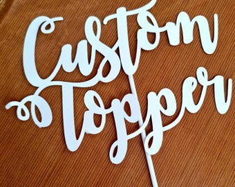 Personalized Glitter Card Cake Topper: Birthday, Wedding, Christening