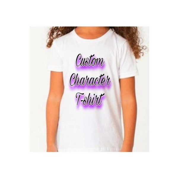 Custom Cartoon Character T-shirt Personalised Own Photo Design Children T-shirt Girls Boys Birthday T-shirt Personalized Your Own T-shirt