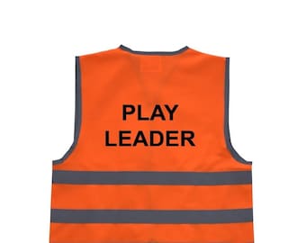 Play Leader Hi Vis Vests Hi-Vis High-Viz Visibility Safety Vest Waistcoat Work Wear Men Vest Reflective Vest Coat overall