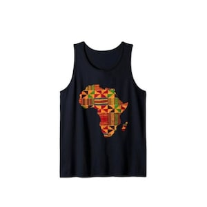 Personalizado africano Kente chaleco top unisex africano mapa tanque top personalizado camiseta de los hombres camisa personalizada tanque adulto unisex gimnasio camiseta de los hombres