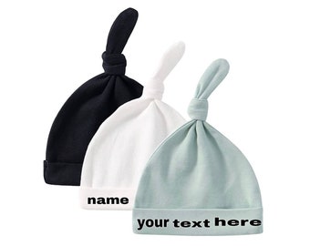 Bonnet personnalisé pour bébé : cadeau unisexe pour nouveau-né