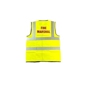 Fire Warden hi vis vest High-Viz Visibility Safety Vest Waistcoat Work Wear Men Vest Reflective Vest Coat overall