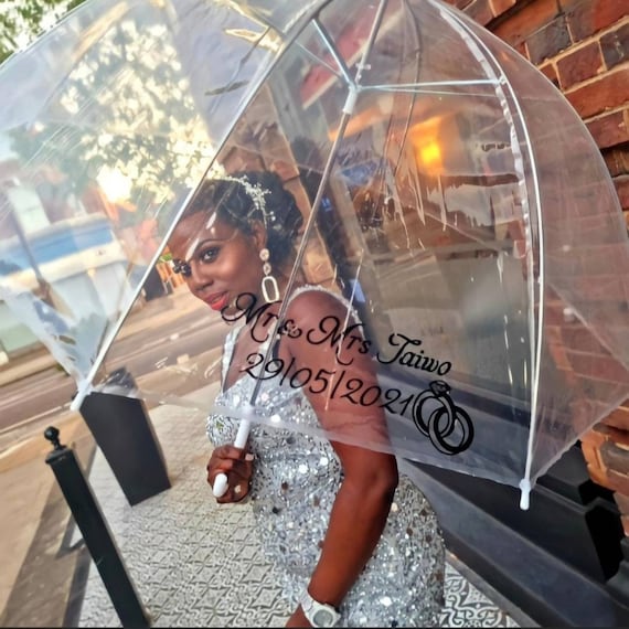 Personalized umbrellas for weddings discount