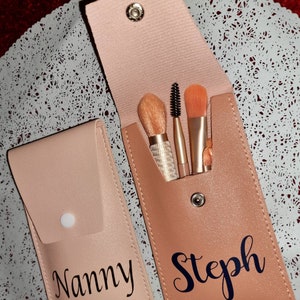 Juego de 8 mini brochas de maquillaje portátiles personalizadas, base, sombra de ojos, corrector de cejas, regalo para el día de la madre, Navidad, cumpleaños, San Valentín