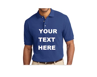 Personalized Unisex Polo Shirt: Custom Text Workwear Gift