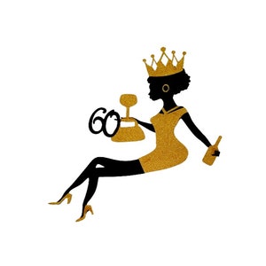 Cake Topper Glitzer Lady Silhouette: Personalisierte Geburtstagsparty Dekoration