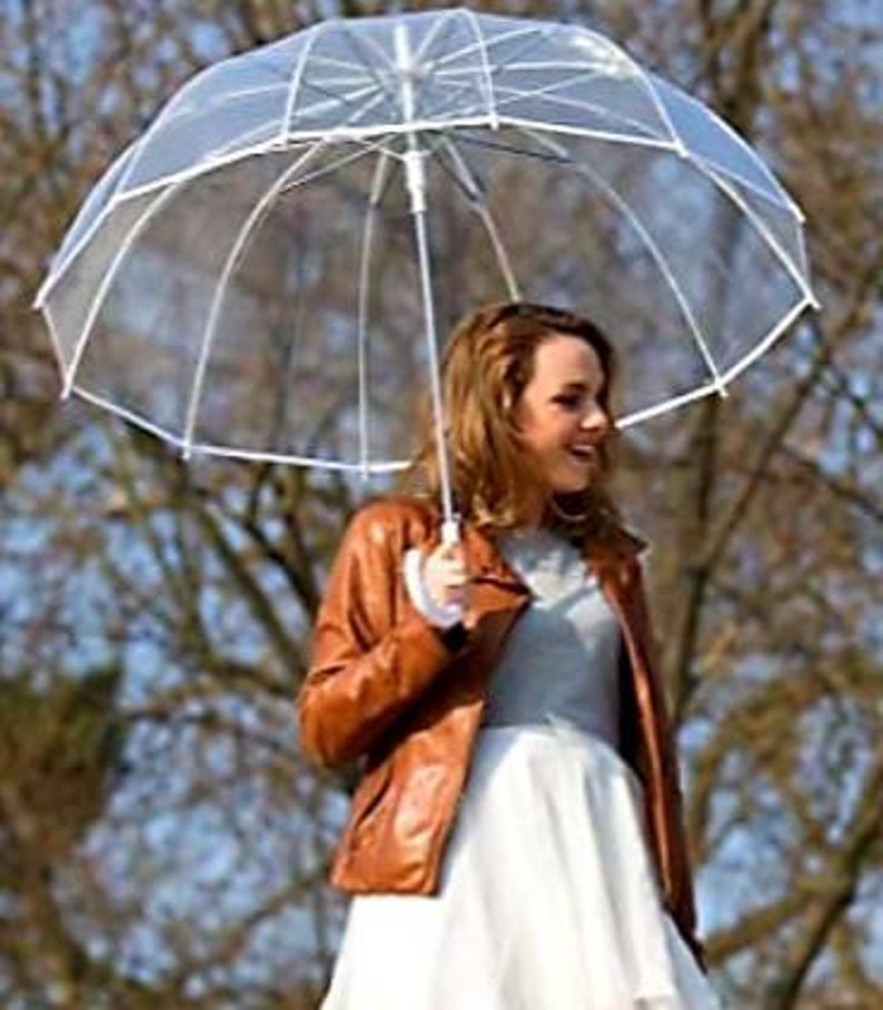 Just Married Wedding Umbrella Bride & Groom Umbrella Personalised Clear Umbrella, Bubble Umbrella Custom Dome Umbrella Couples Gift Parasol image 7