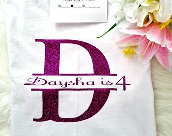 Personalized Initial T-shirt: Custom Name Birthday Gift