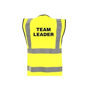 TEAM LEADER Hi-Vis High-Viz Visibility Safety Vest Waistcoat Work Wear Men Vest Reflective Vest Coat overall
