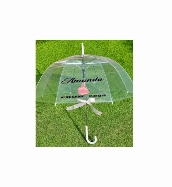 Personalised Prom Umbrella Clear Dome Umbrella Custom Prom Etsy